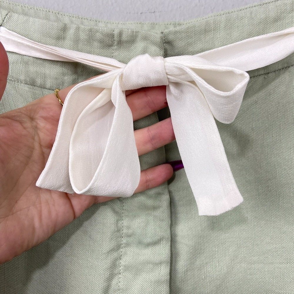 Wilfred Aritzia Wilfred Allant Linen Blend Trousers High Waist Cropped Size 12 - Picture 6 of 13